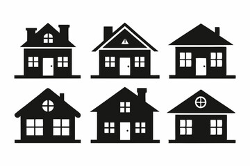 Fototapeta premium House icons set. Home icon collection, Home icon symbol bundle 