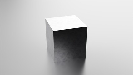 3d render Metal cube. Computer generated