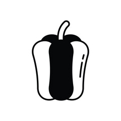 Bell Pepper vector icon stock illustration