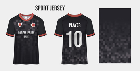 Sport jersey design fabric textile for sublimation.