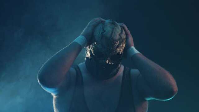 Portrait of a masked lucha libre pro wrestler