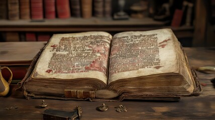 Medieval codex created with Generative AI