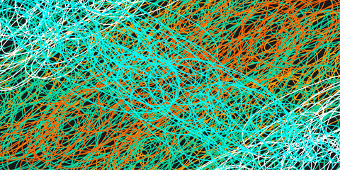 Colored tangled pattern. Abstract chaotic texture. Background with lines and waves. Art creation