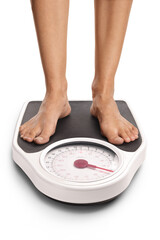 Legs on a weight scale
