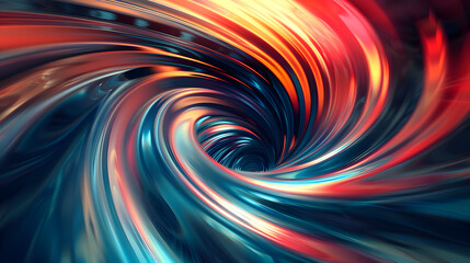Fototapeta premium 3D twirl rotating color wallpaper for web banner copy space