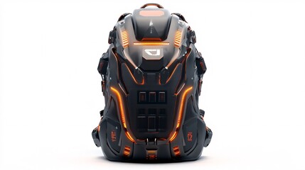 Futuristic Backpack with LED Lighting Design