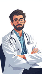 Fototapeta premium At the psychotherapist isolated with white highlights, png