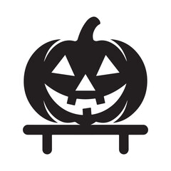 Pumpkin silhouette icon on a white background