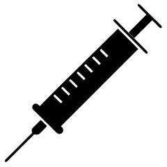 Syringe silhouette black vector