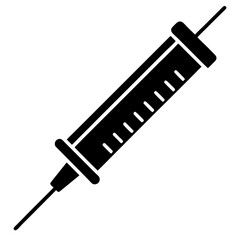 Syringe silhouette black vector