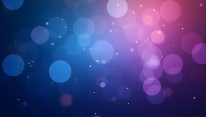 A bright background with blue, purple and pink bokeh effects