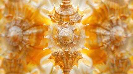 Abstract wallpaper featuring a nautilus shell, with a focus on its fibonacci sequence. The shell's natural beauty is a perfect addition to this art piece.