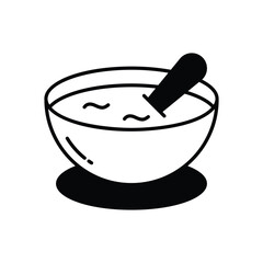 Soup Bowl vector icon stock illustration