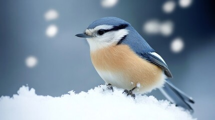 Bird on snow