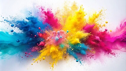 Obraz premium Vibrant Minimalist Holi Festival Banner Design for Celebrations