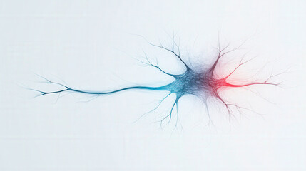 Fototapeta premium Neuron in modern style