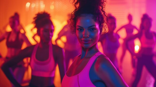 Vibrant Fitness Studio Banner for Free Trial Week Promotion