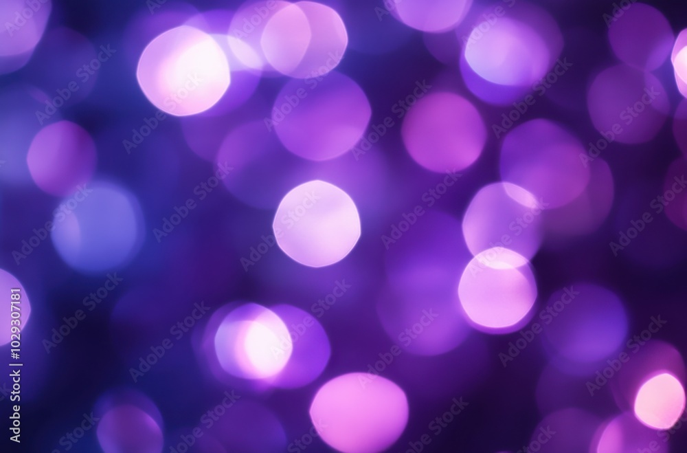 Poster blurred purple lights against a background with a bokeh effect.