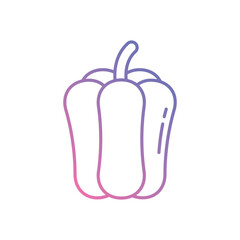 Bell Pepper vector icon stock illustration