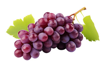 Fototapeta premium Red grape on transparent background. PNG cutout. Wine related themes. Wine professions. Oenologist. Wine shop. Buying and selling wine. Images for graphic designers. Isolated wine. Image for website