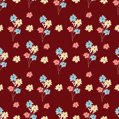Creative collage contemporary floral seamless pattern leaf. Fashionable template for design. 