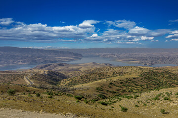 Ilısu Dam built on the Botan stream, a tributary of the Tigris River.
