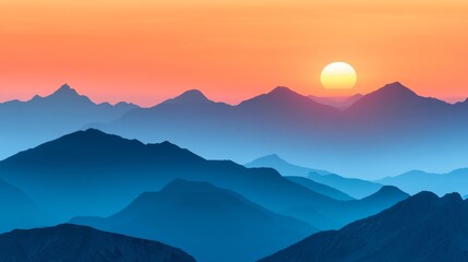 Mountain sunset