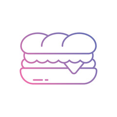 Sandwich vector icon stock illustration