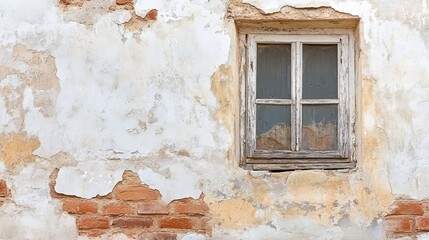 Old wall and window, horizontal pic