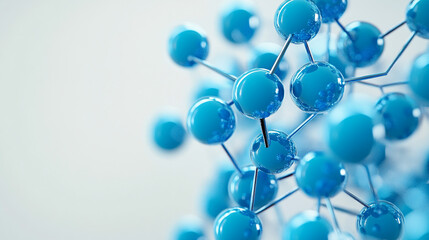 Abstract Blue Molecular Structure   Science and Technology Concept