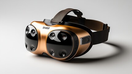 Virtual reality headset on white isolated background.