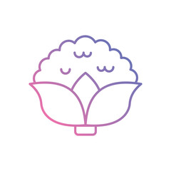 Cauliflower vector icon stock illustration