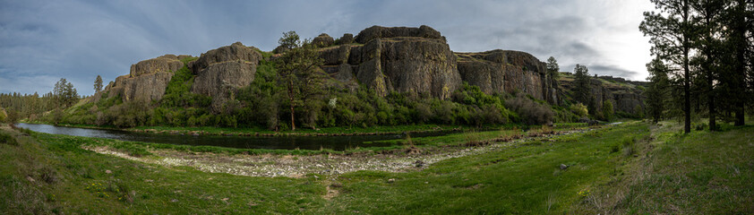 Cliff Formations Along the Palouse River in Washington State