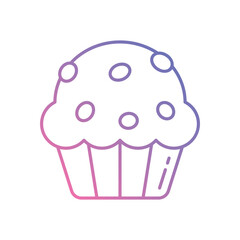 Muffin vector icon stock illustration