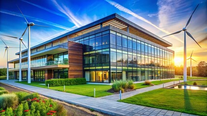 Obraz premium Enhancing Energy Efficiency in Modern Architecture: A Sustainable Future