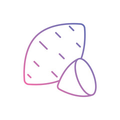 Sweet potato vector icon stock illustration