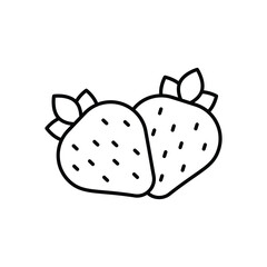 Strawberry vector icon stock illustration