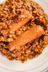 appetizer, background, bowl, carrot, closeup, cooking, cuisine, dinner, dish, eat, food, food background, fresh, gastronomy, gourmet, healthy eating, homemade, legume, lentil, lentil stew, lentils, lu