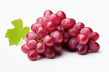 Fototapeta premium Red grape on withe background. PNG cutout. Wine related themes. Wine professions. Oenologist. Wine shop. Buying and selling wine. Images for graphic designers. Isolated wine. Image for website