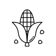 Corn vector icon stock illustration