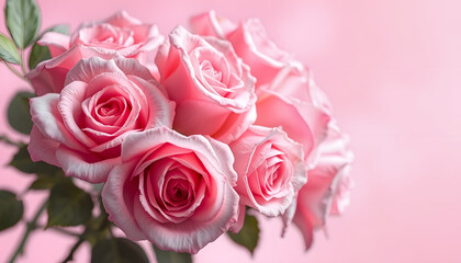 Obraz premium Soft color Roses Background isolated with white highlights, png