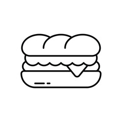 Sandwich vector icon stock illustration