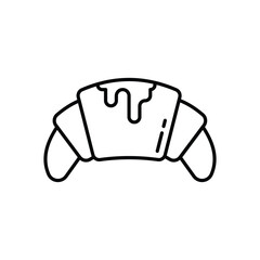 Croissant vector icon stock illustration