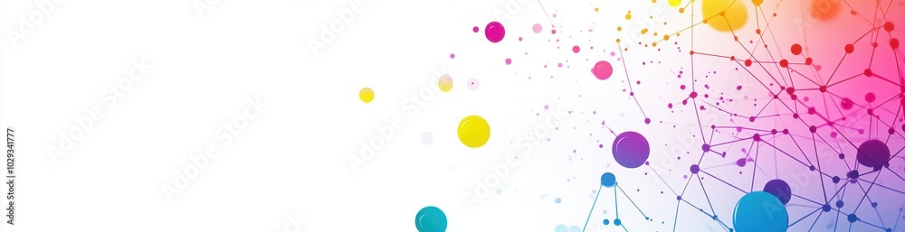 Poster abstract connection lines with a dotted background network banner design for technology and social m