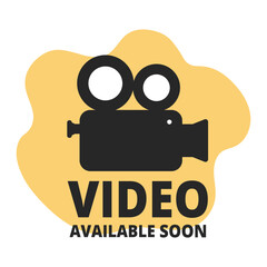 Soon video image vector. Video available soon illustration. Placeholder icon