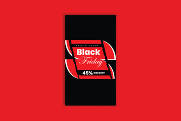 Black Friday story social media template banner design