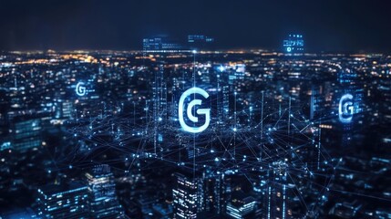 Global communication network illustrating the concept of 6G technology