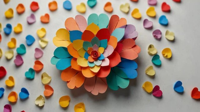 colorful paper decorations