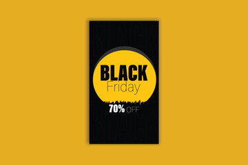 Offer Black Friday story social media template banner design