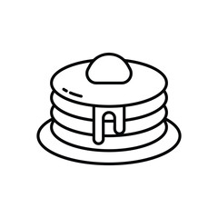 Pancake vector icon stock illustration